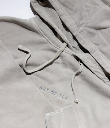 Embroidered hoodie worn by model – Art of Tea
