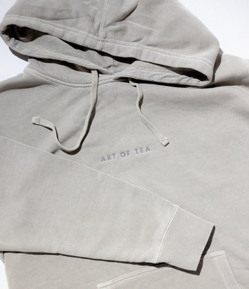 Art of Tea embroidered hoodie – front view