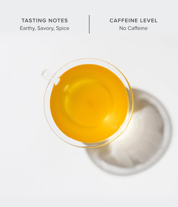 Bright Eyed tea brewed in a glass cup – Art of Tea
