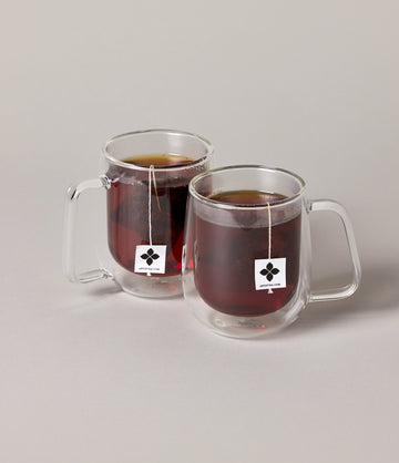 Double walled glass teacup with handle – Art of Tea