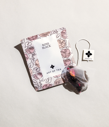 Rose Black single eco pyramid teabag sachet – Art of Tea