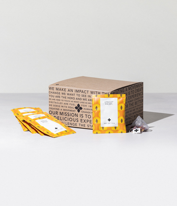 Apricot Escape Pyramid Teabags | Caffeine Free Apricot Teabags