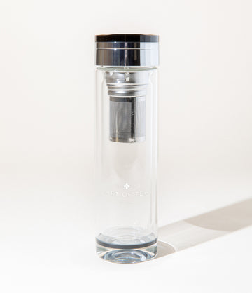 Double walled glass matcha shaker with infuser – Art of Tea