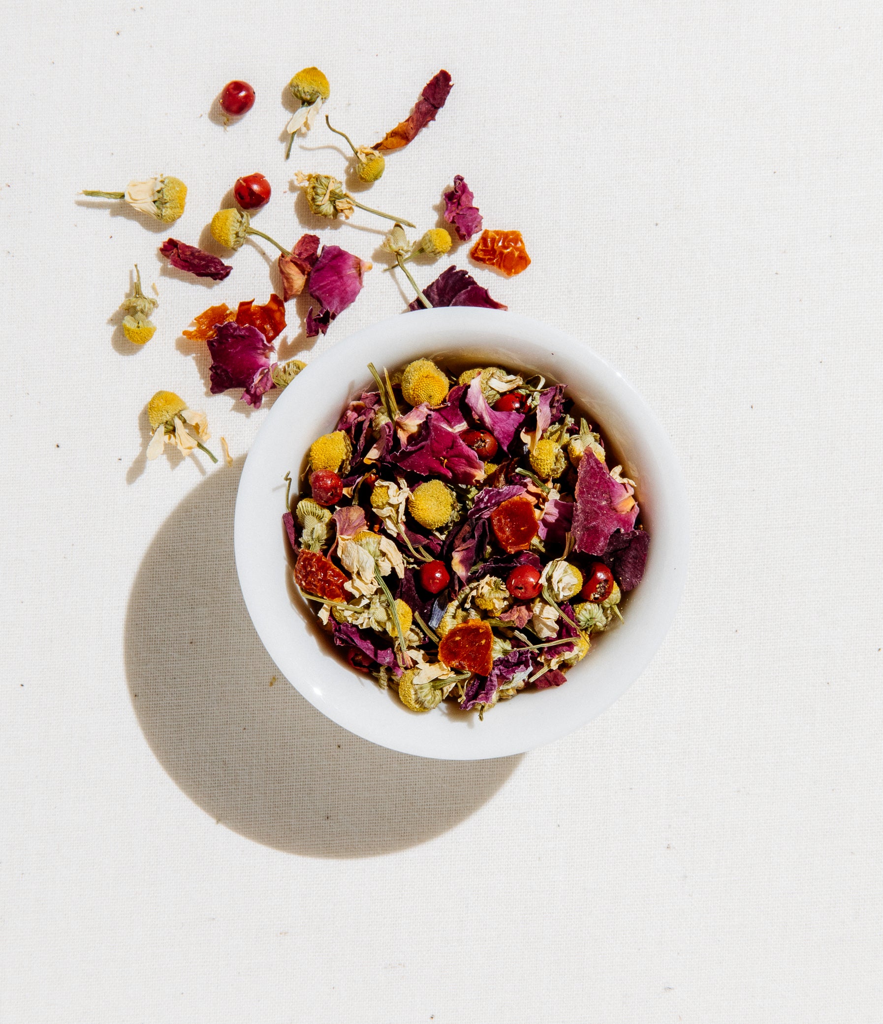 Art of Tea Lavender Chamomile Rose loose-leaf blend with lavender, chamomile, and rose petals