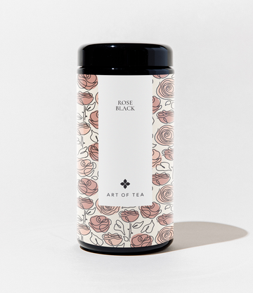 Tea storage glass canister with Rose Black – Art of Tea