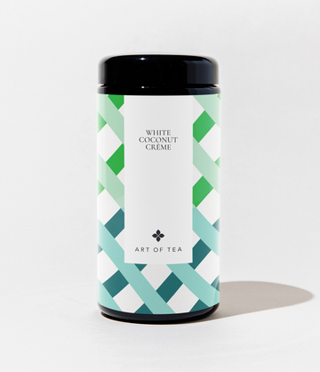 Tea storage glass canister with White Coconut Crème – Art of Tea